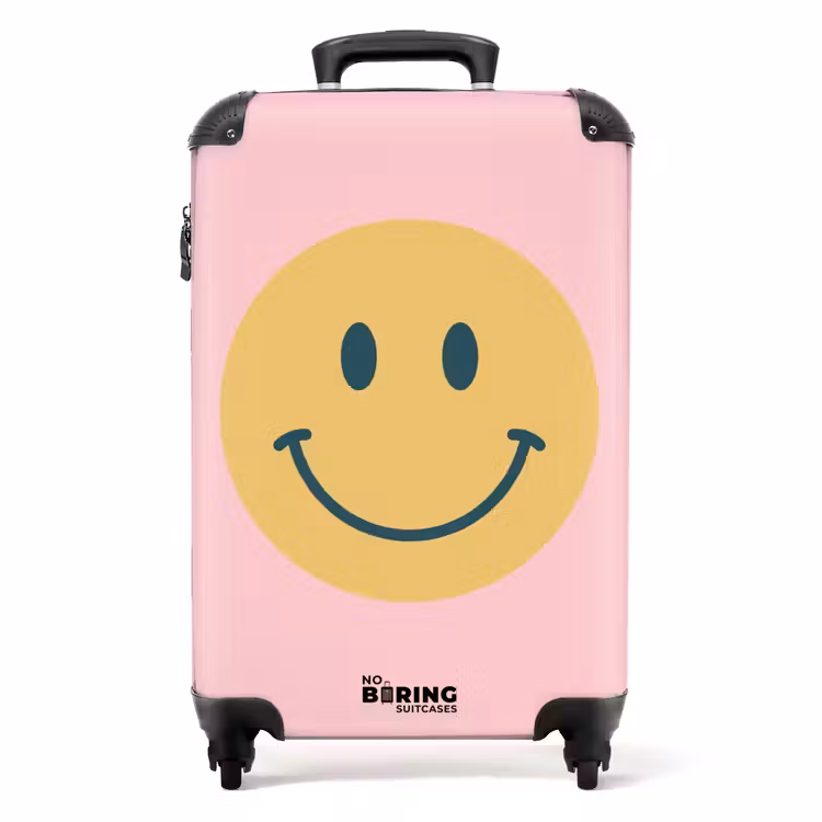 Koffer - Smiley - Jaune - Rose - Symbole - Minimaliste — 1