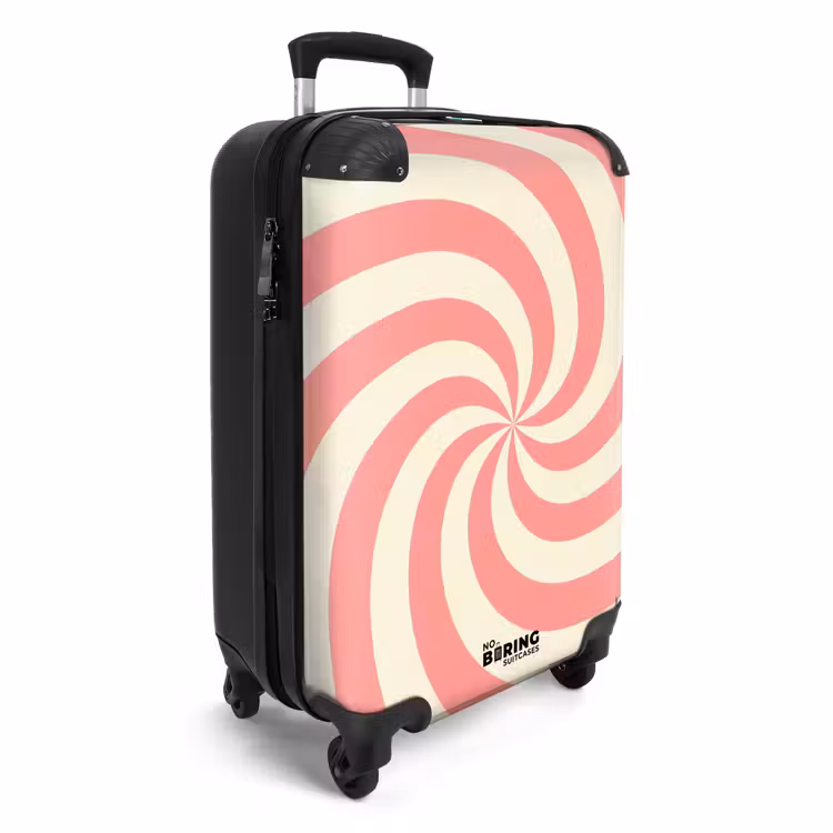 Koffer - Spirale - Motif - Abstrait - Rose - Beige — 2