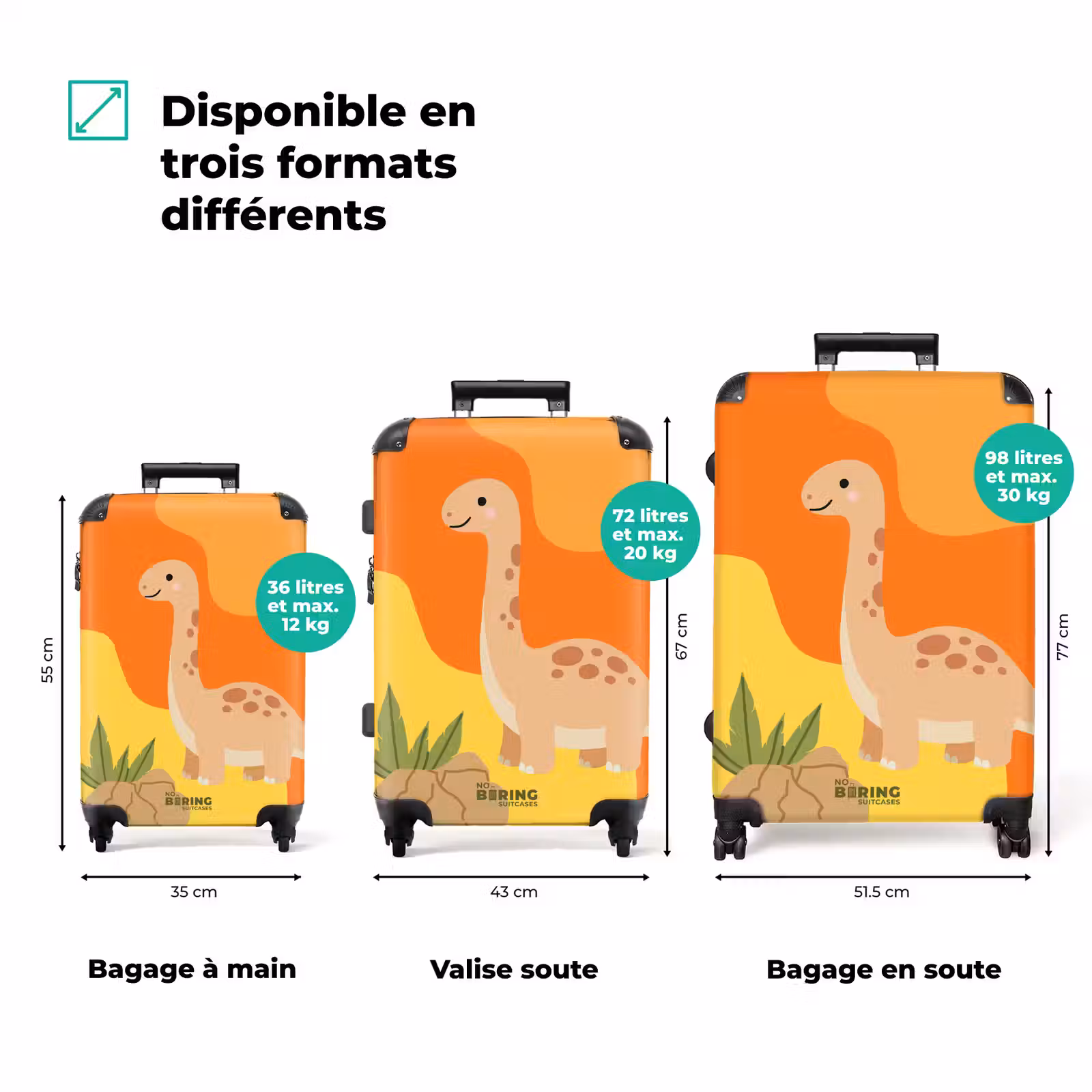 Koffer - Dino - Orange - Pierre — 1