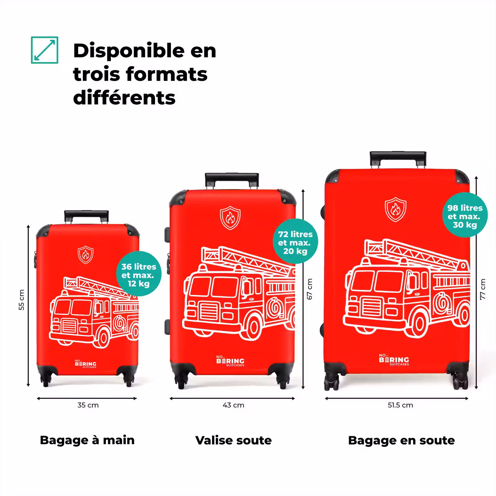 Koffer - Pompiers - Rouge - Blanc — 1