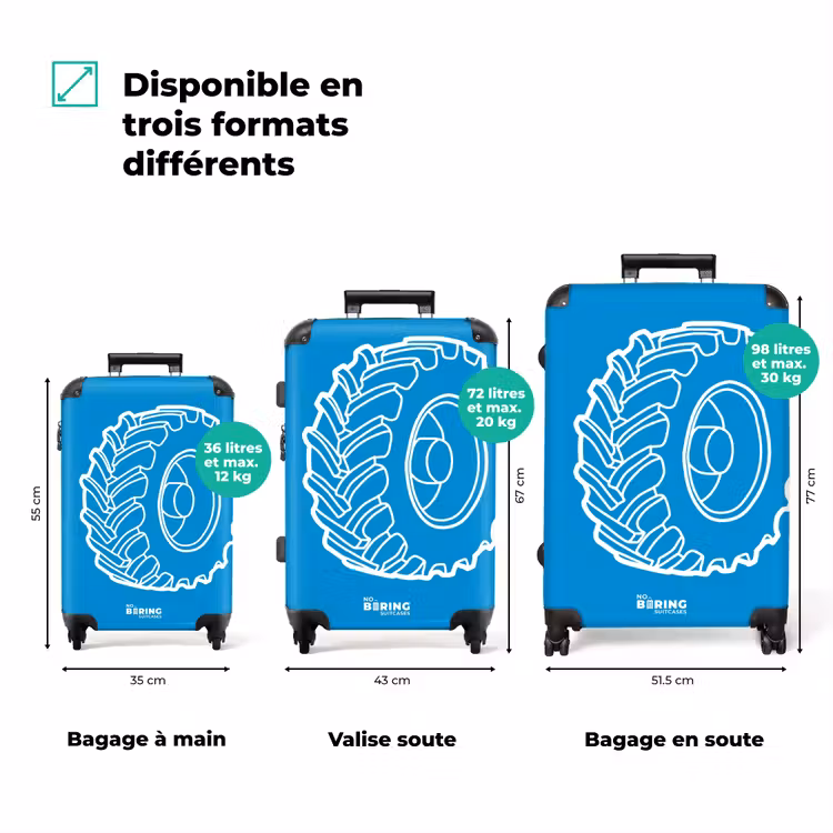 Koffer - Pneu de tracteur - Bleu - Blanc — 1
