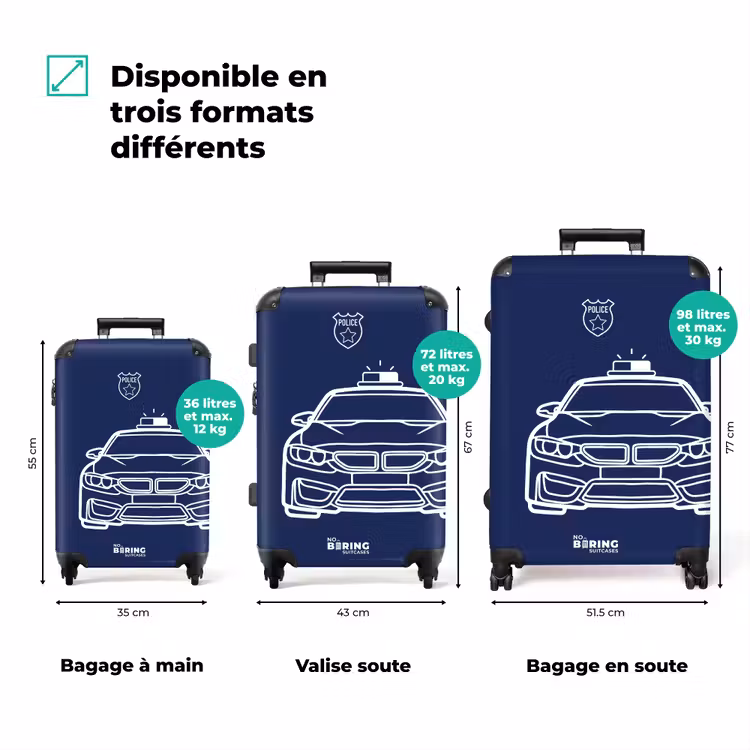 Koffer - Police - Bleu - Blanc — 1