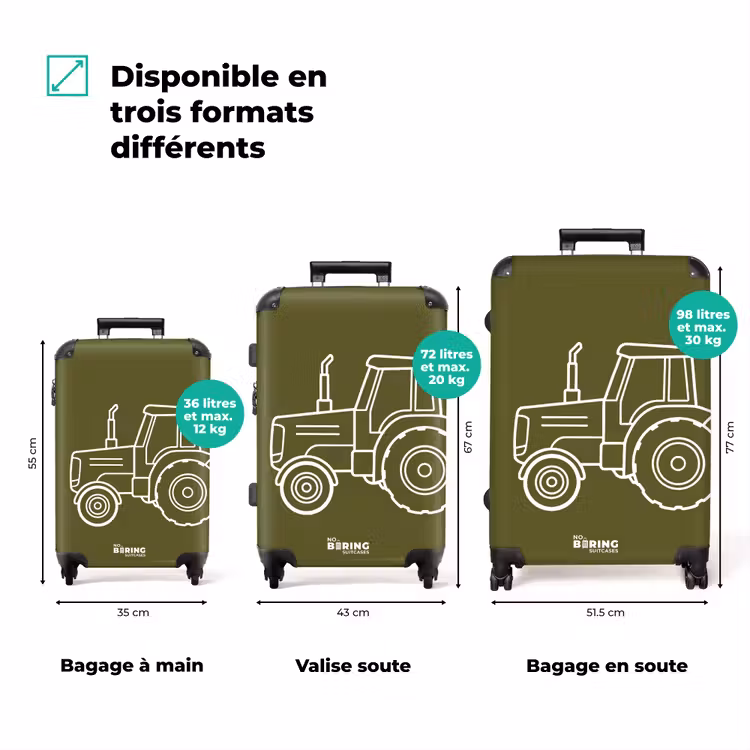 Koffer - Tracteur - Vert - Blanc — 1