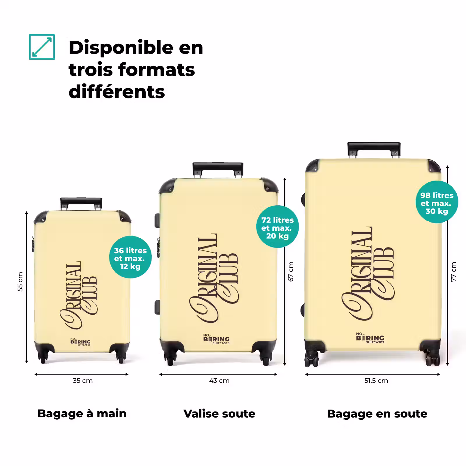 Koffer - Jaune - Marron - Discret — 1