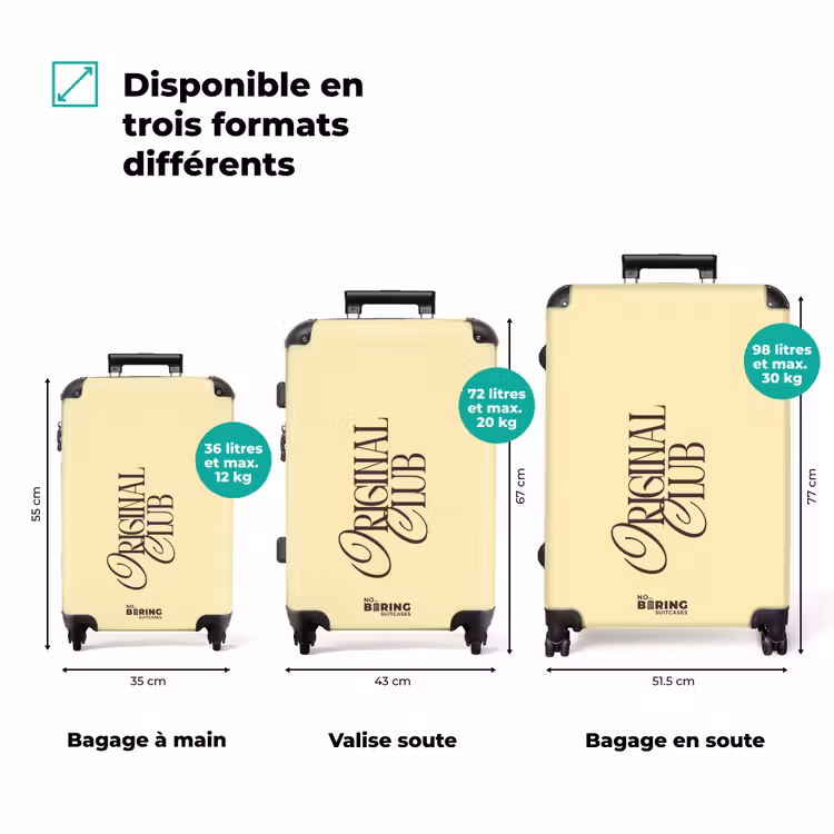 Koffer - Jaune - Marron - Discret — 1
