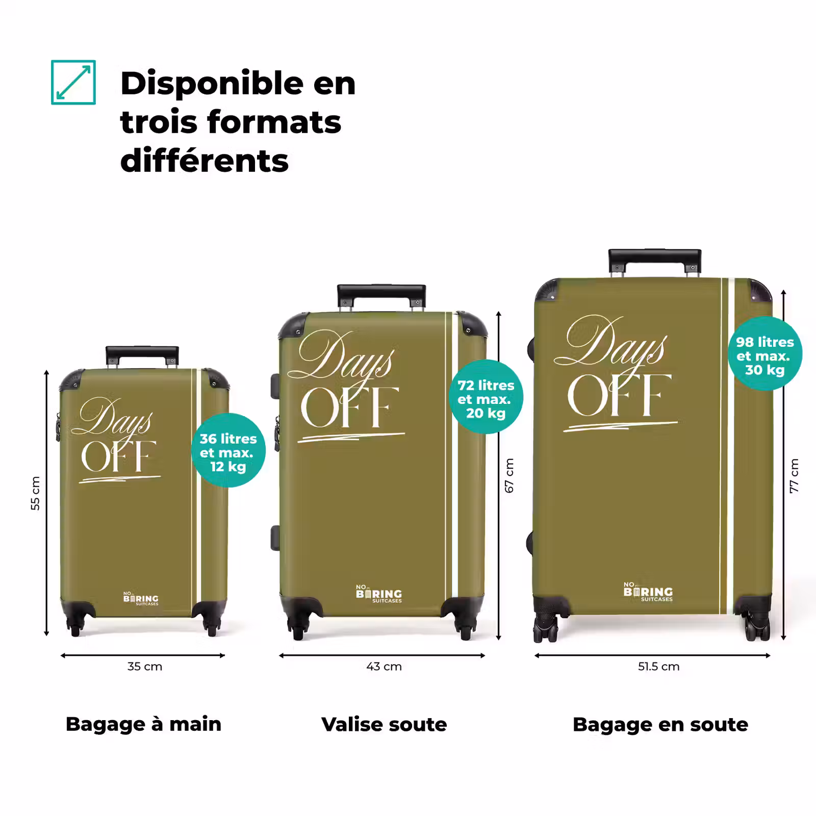 Koffer - Vert - Blanc - Jours de congé — 1