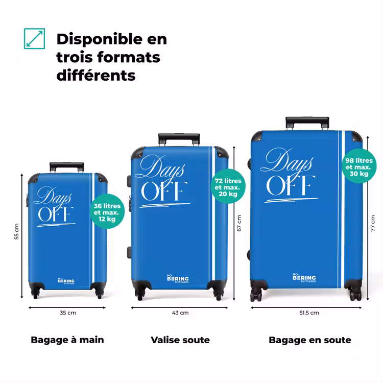 Koffer - Bleu - Blanc - Jours de congé — 1