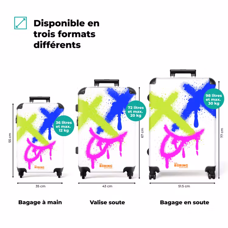 Koffer - Néon - Smiley - Coloré — 1
