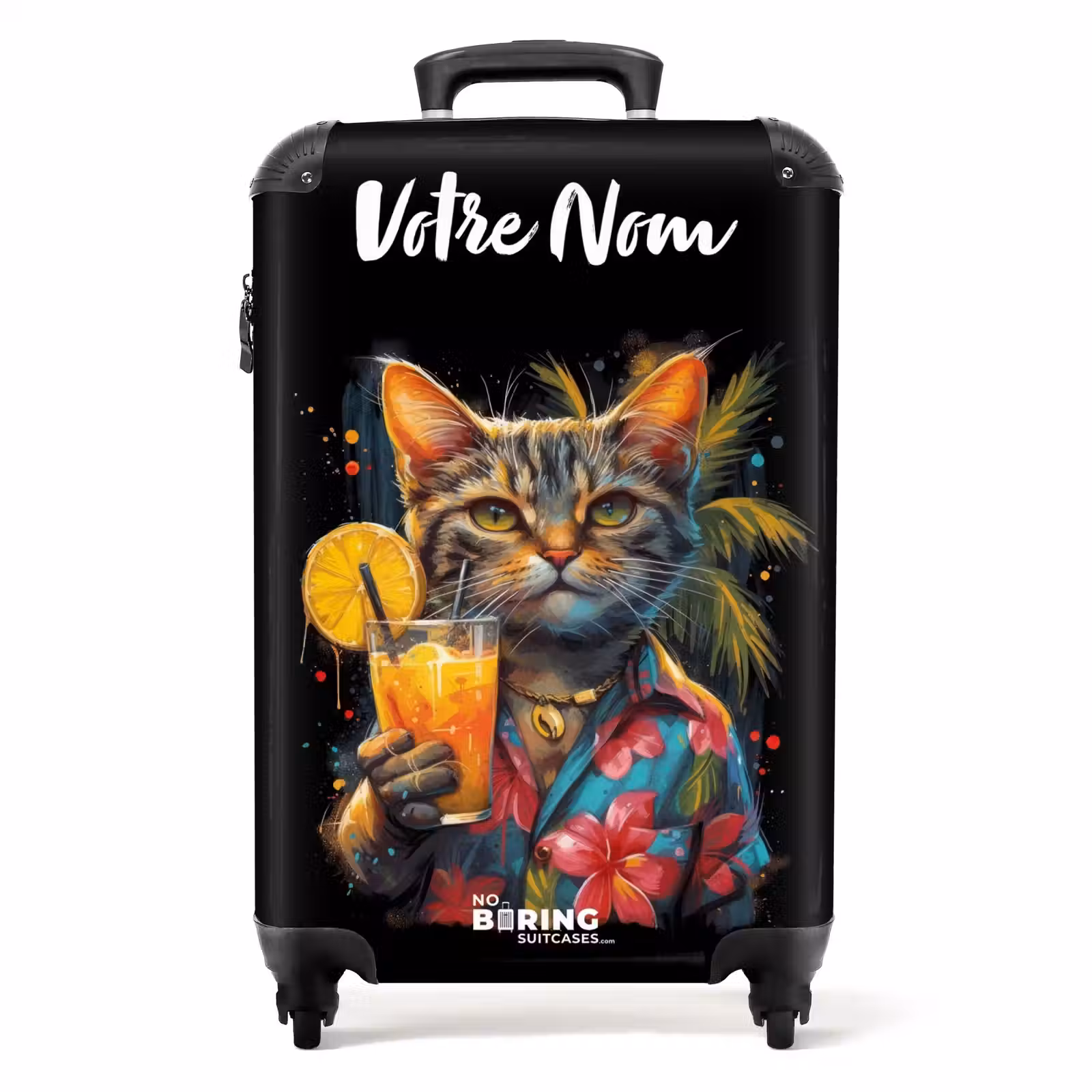 Valise avec nom - Cat in Tropical Street Art Style — 1
