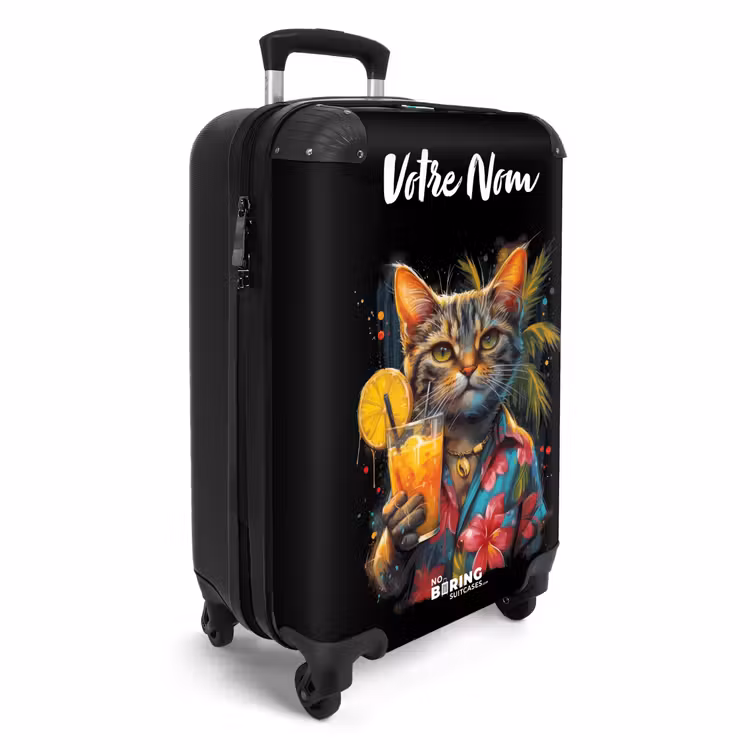 Valise avec nom - Cat in Tropical Street Art Style — 2