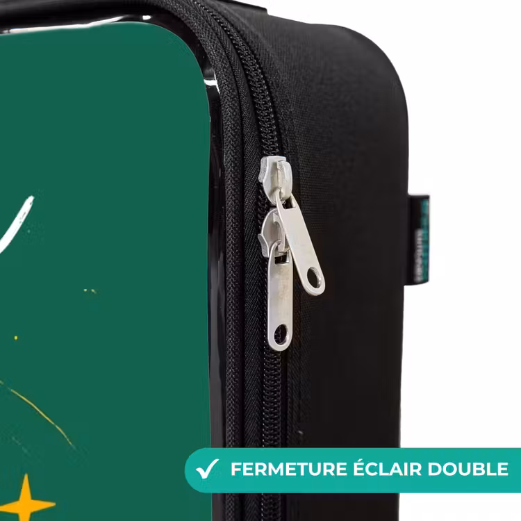 Valise enfant avec nom - Dino - Planète - Étoiles - Vert — 6