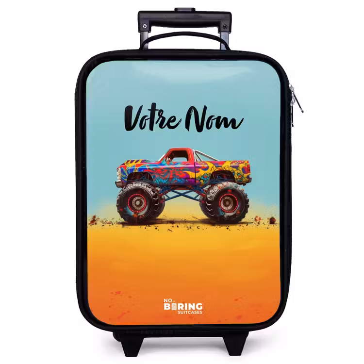 Kinderkoffer - Camion monstre avec impression de graffiti dans le sable — 1