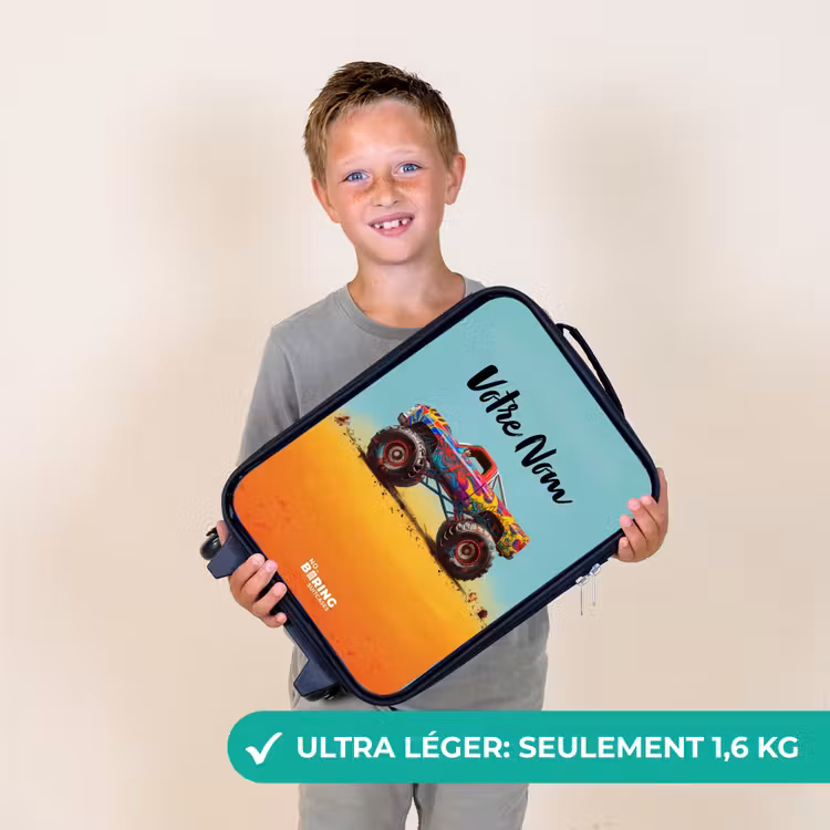 Kinderkoffer - Camion monstre avec impression de graffiti dans le sable — 2