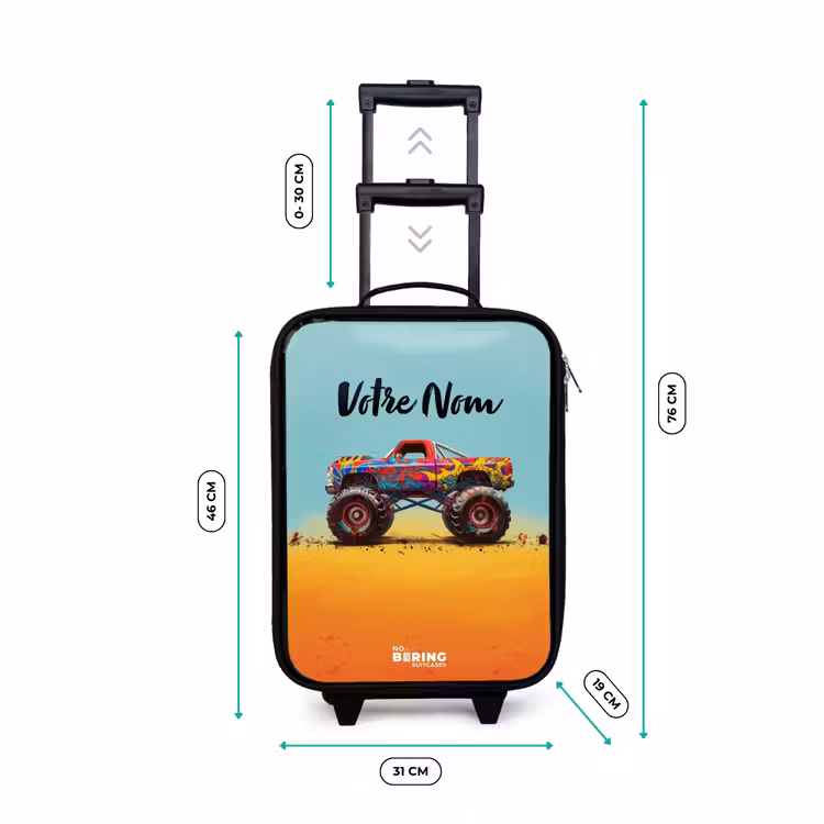 Kinderkoffer - Camion monstre avec impression de graffiti dans le sable — 7