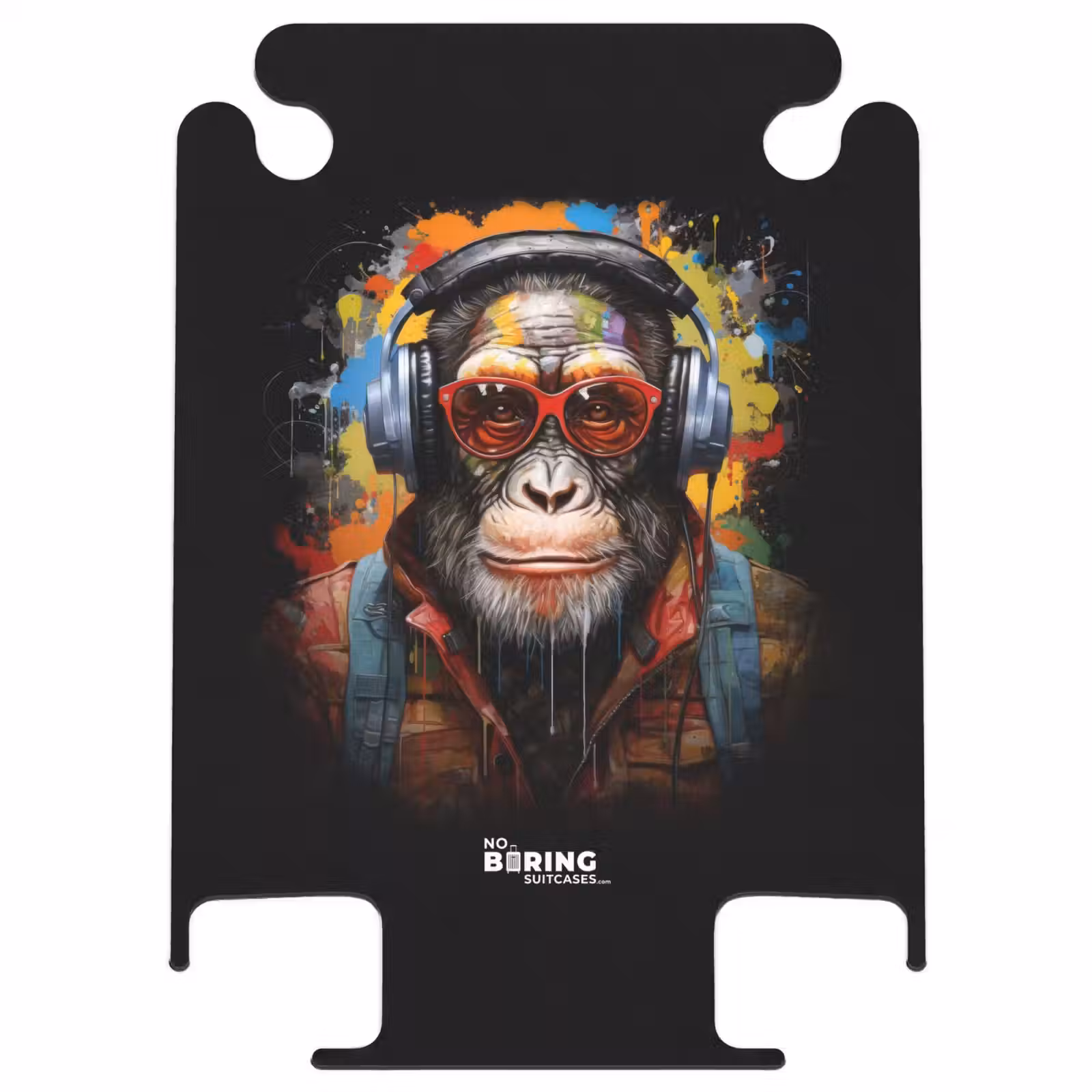 CaseSwap™ - Chimpanzé avec des écouteurs et un spray anti-graffiti — 1