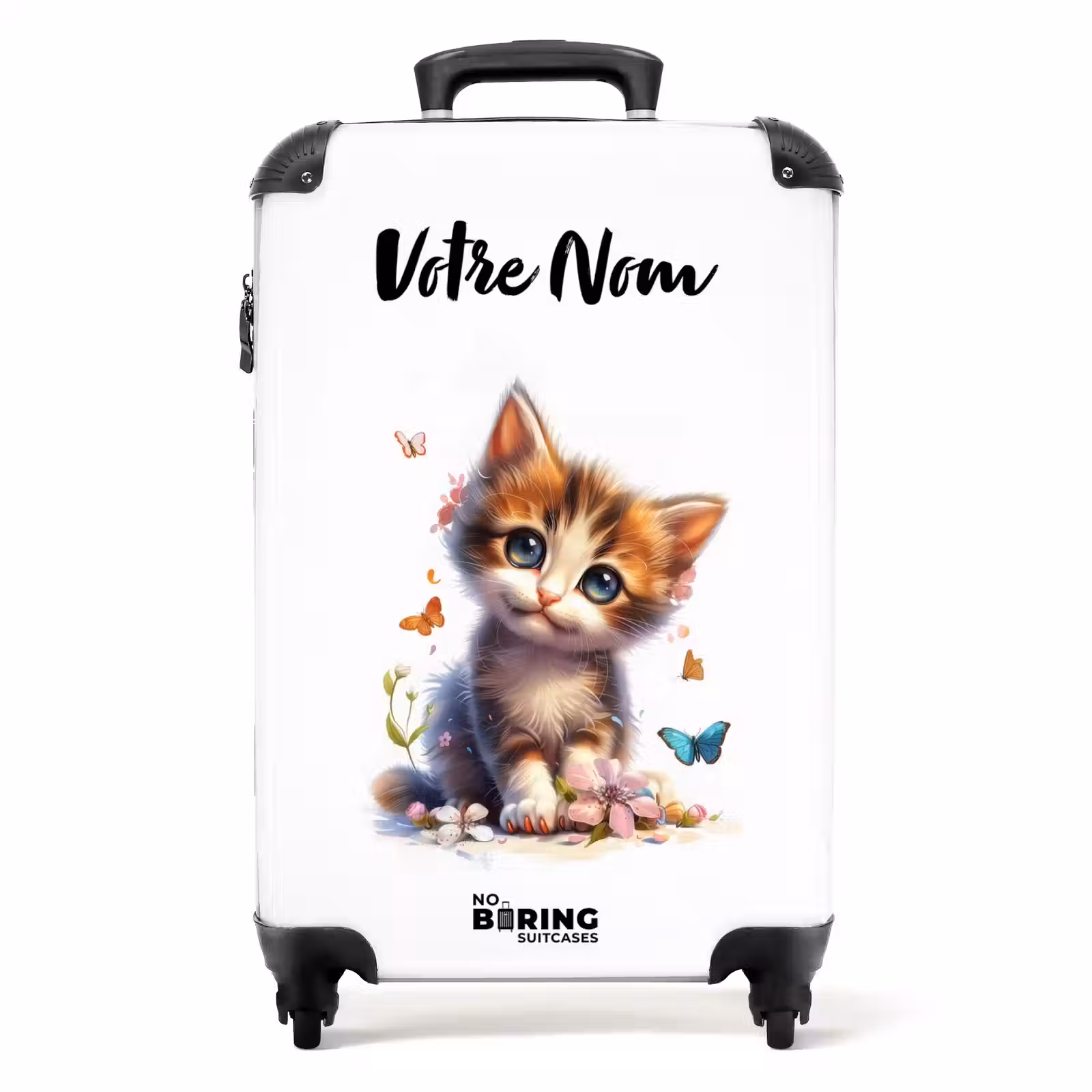Valise avec nom - Chaton papillon Vera — 1
