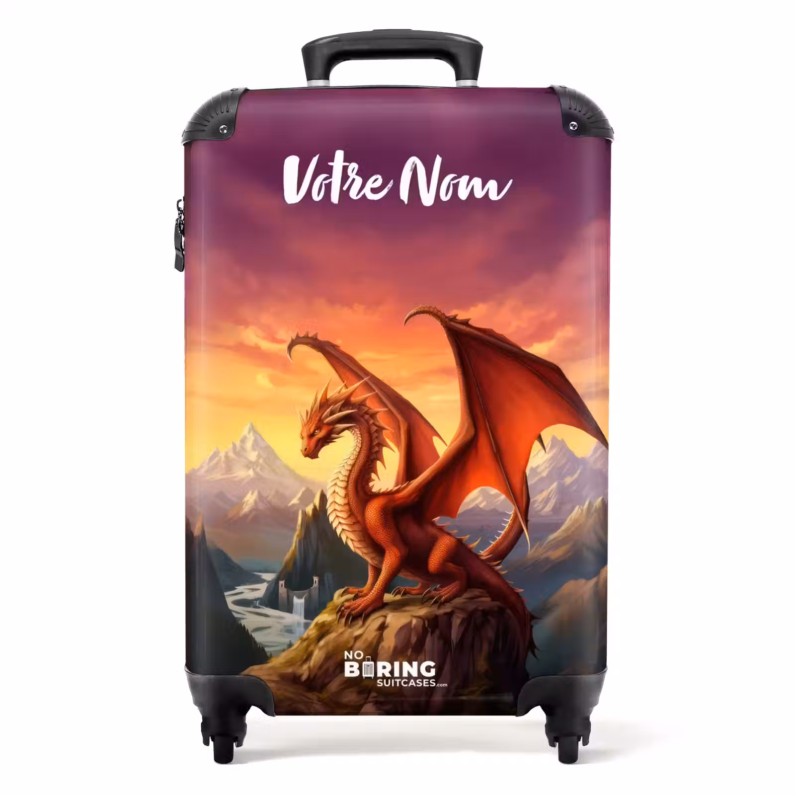 Valise avec nom - Dragon géant rouge — 1