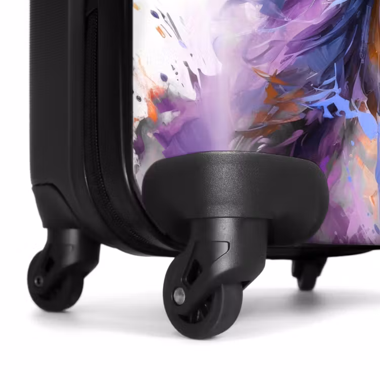 Valise avec nom - Cheval aquarelle avec crinière violette — 7