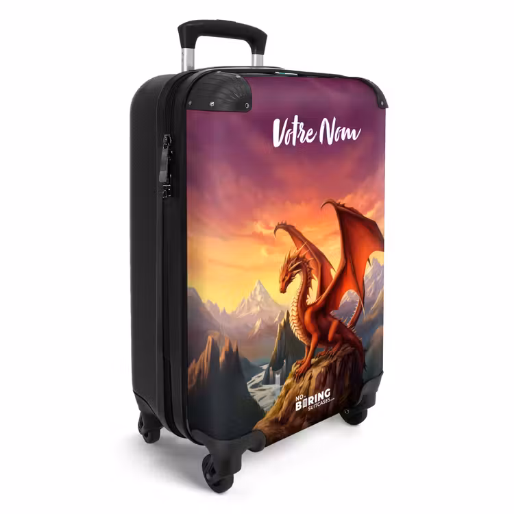 Valise avec nom - Dragon géant rouge — 2