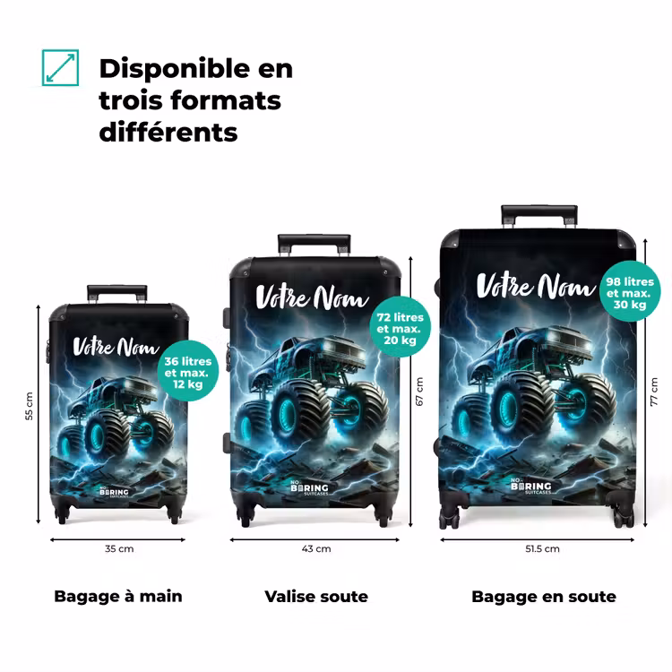 Valise avec nom - Roues du tonnerre — 3