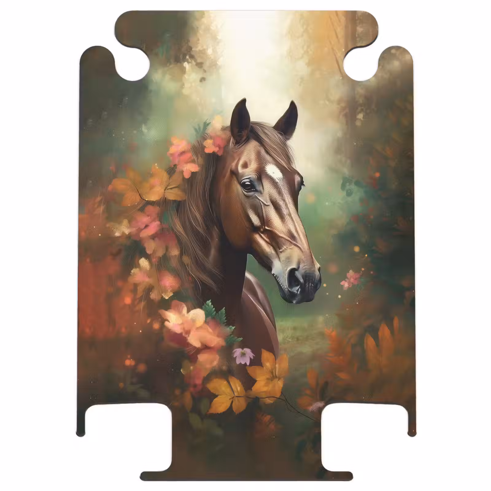 CaseSwap - Valise - Cheval - Fleurs - Nature - Animaux - Forêt - Orange — 1
