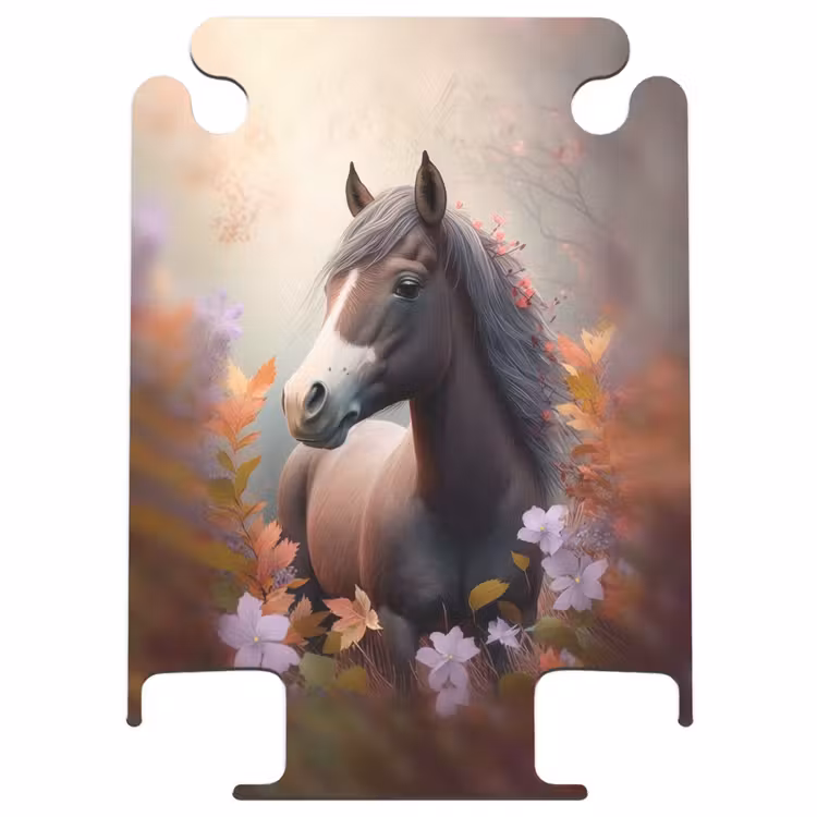 CaseSwap™ - Valise - Cheval - Fleurs - Nature - Violet - Animaux — 1