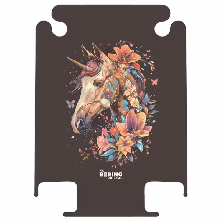 CaseSwap™ - Licorne et fleurs sur fond noir — 1
