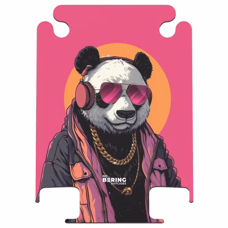 CaseSwap™ - Panda avec écouteurs, lunettes de soleil et chaîne en or — 1