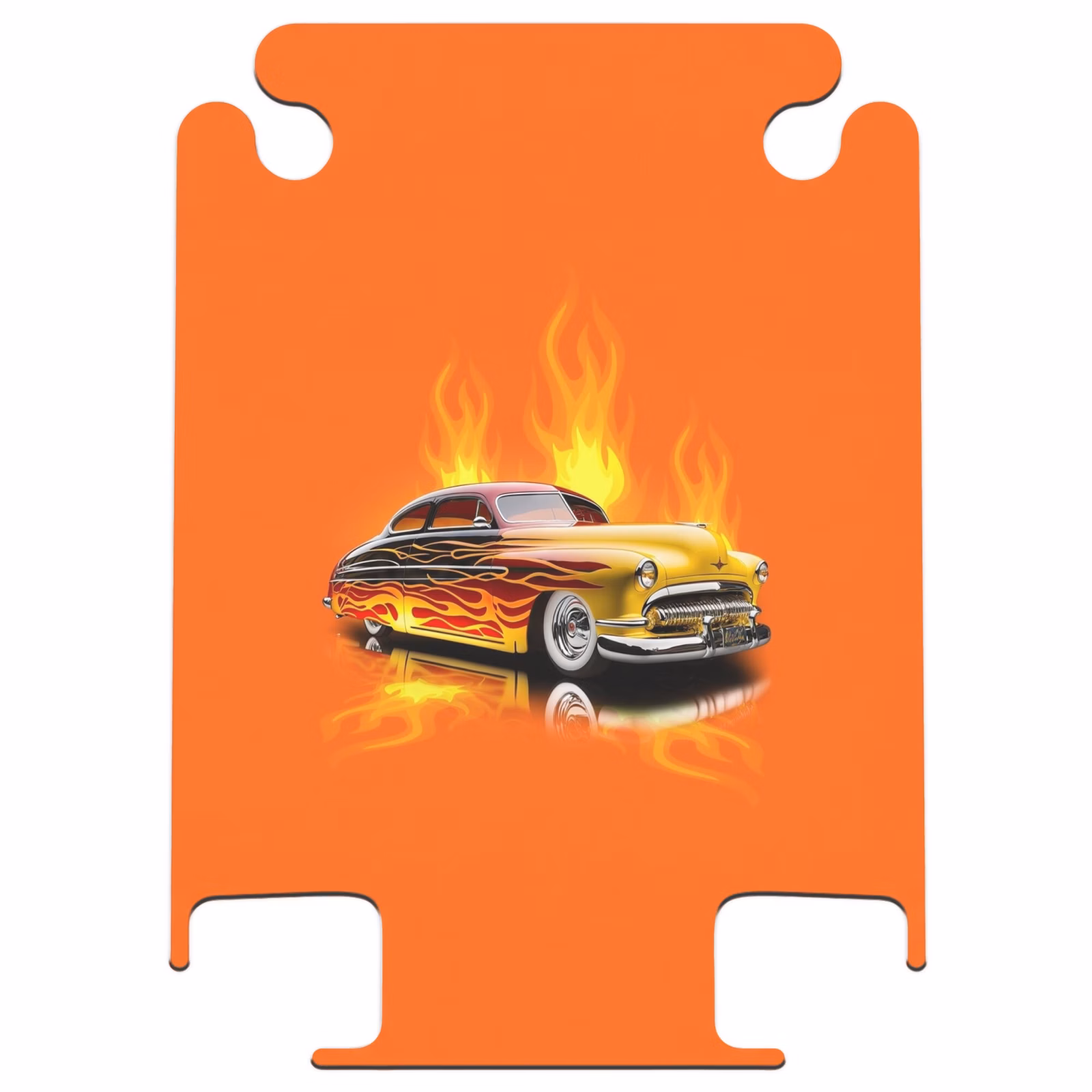 CaseSwap - Voiture jaune avec flammes jaunes — 1