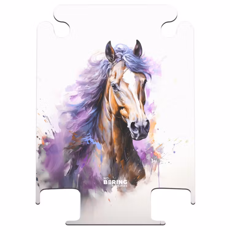 CaseSwap™ - Cheval aquarelle avec crinière violette — 1