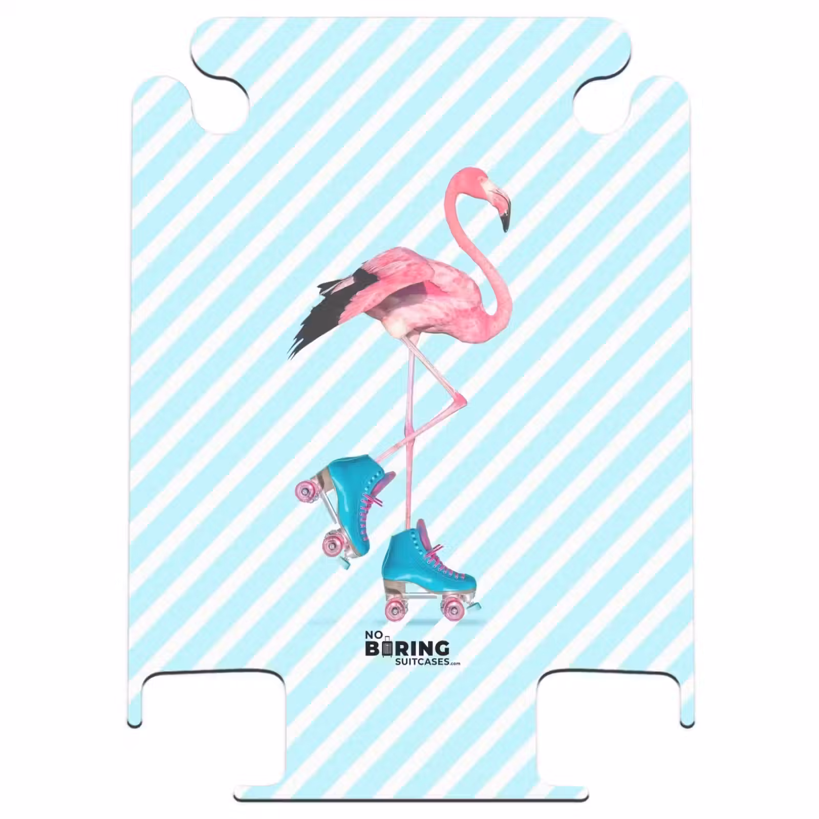 CaseSwap - Flamant rayé sur patins à roulettes — 1