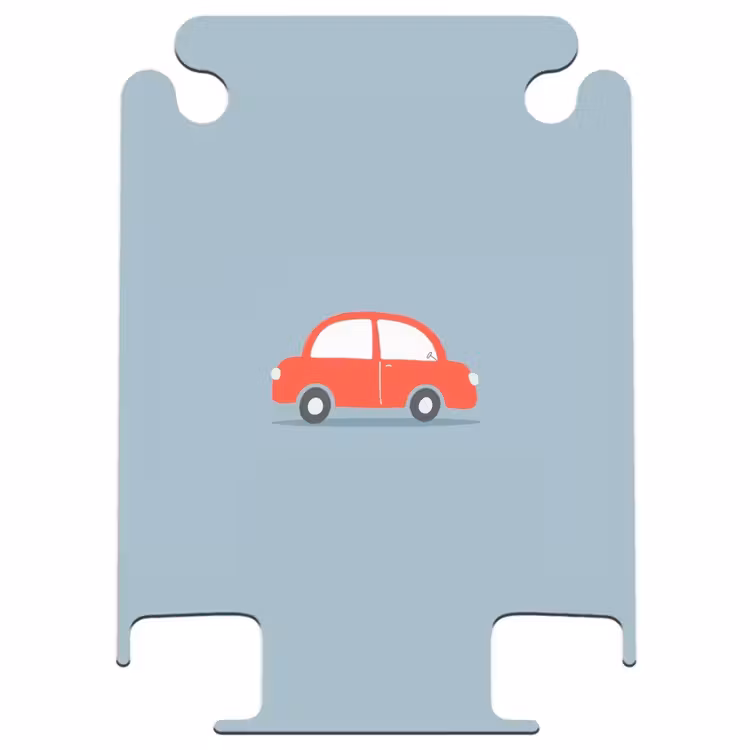 CaseSwap™ - Voiture rouge fond bleu — 1