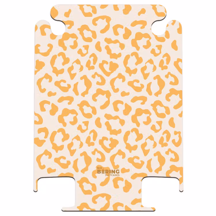 CaseSwap™ - Imprimés animaliers - Valise imprimée panthère en orange et crème — 1