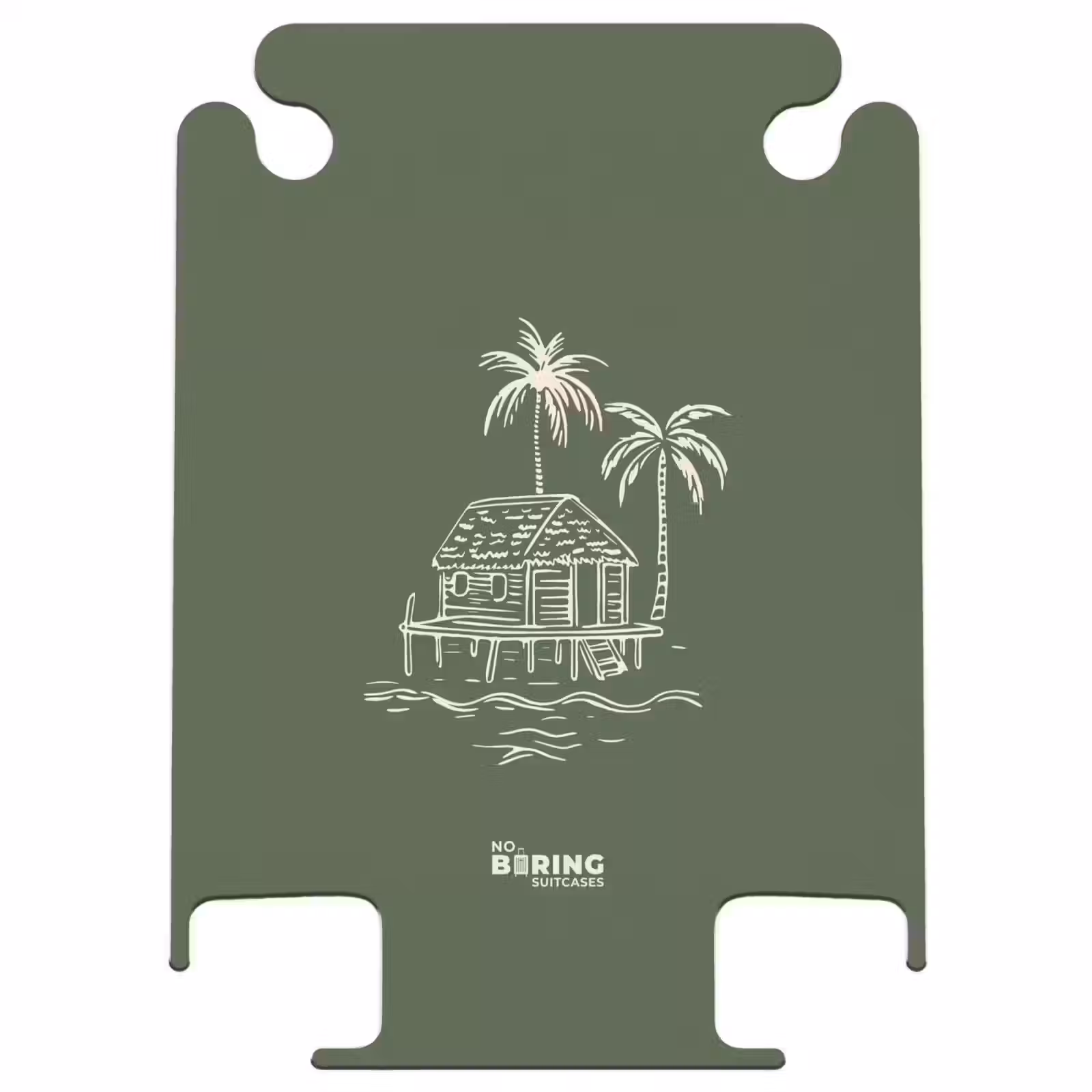 CaseSwap - Palmiers - Île sur fond vert olive — 1