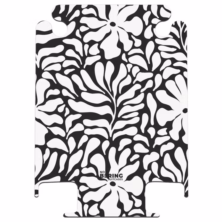 CaseSwap™ - Abstrait - Motif floral noir et blanc — 1