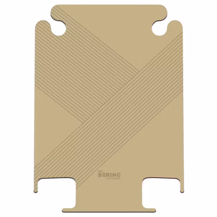 CaseSwap™ - Minimal - Lignes entrecroisées sur fond beige doré — 1