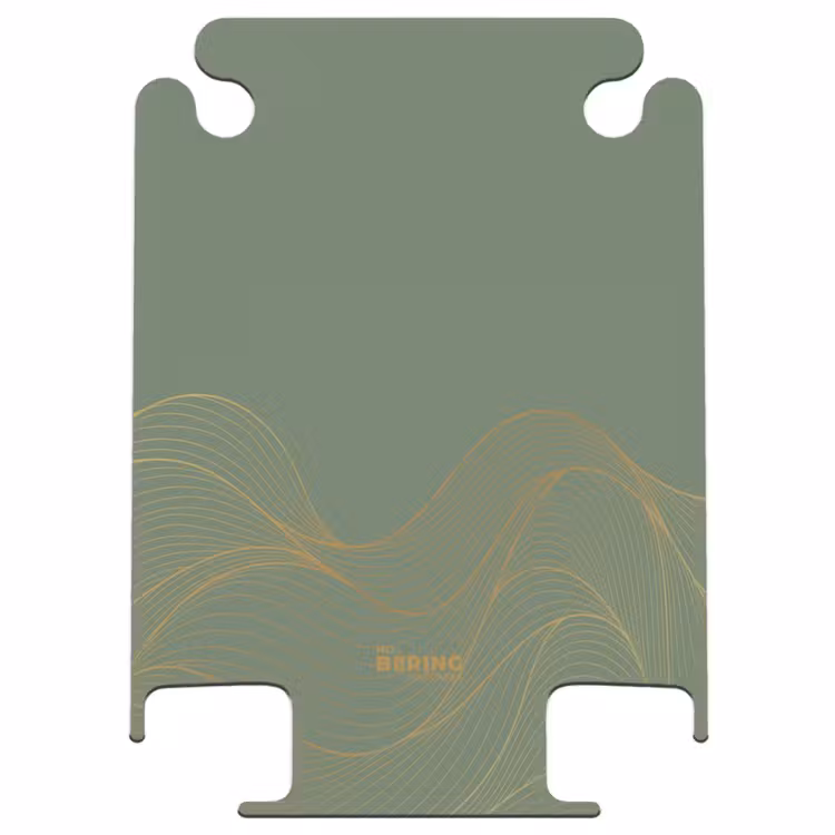 CaseSwap™ - Minimal - Vert grisâtre avec des vagues dorées — 1