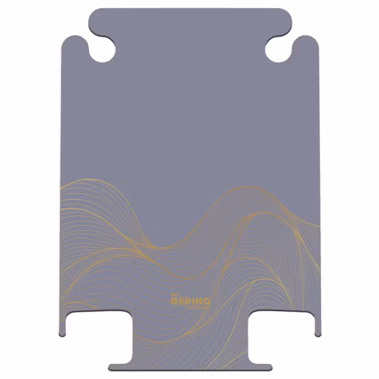 CaseSwap™ - Minimal - Gris-bleu avec des vagues dorées — 1