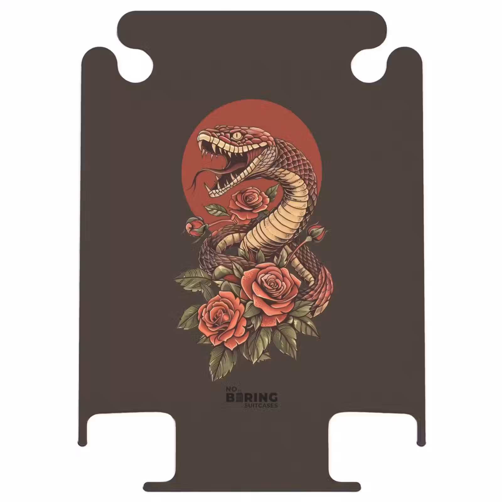 CaseSwap - Style de tatouage- Serpent réaliste sur fond marron — 1