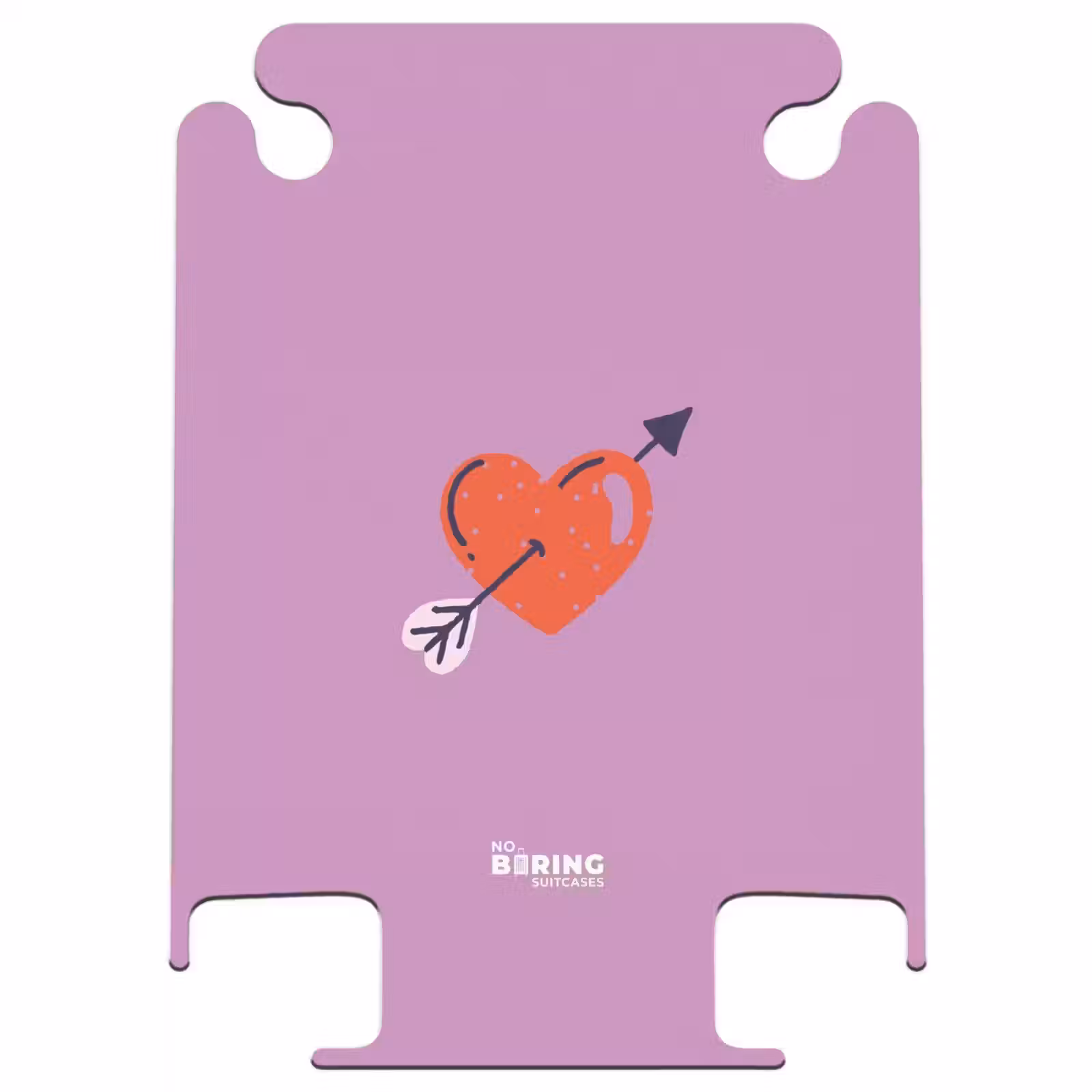 CaseSwap™ - Motifs - Coeur rouge avec flèche sur fond violet — 1