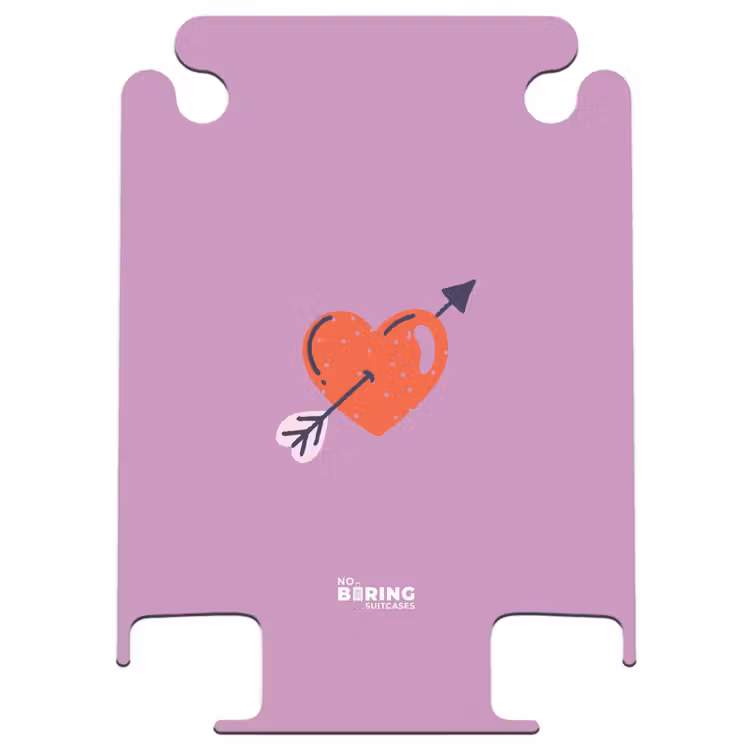 CaseSwap™ - Motifs - Coeur rouge avec flèche sur fond violet — 1