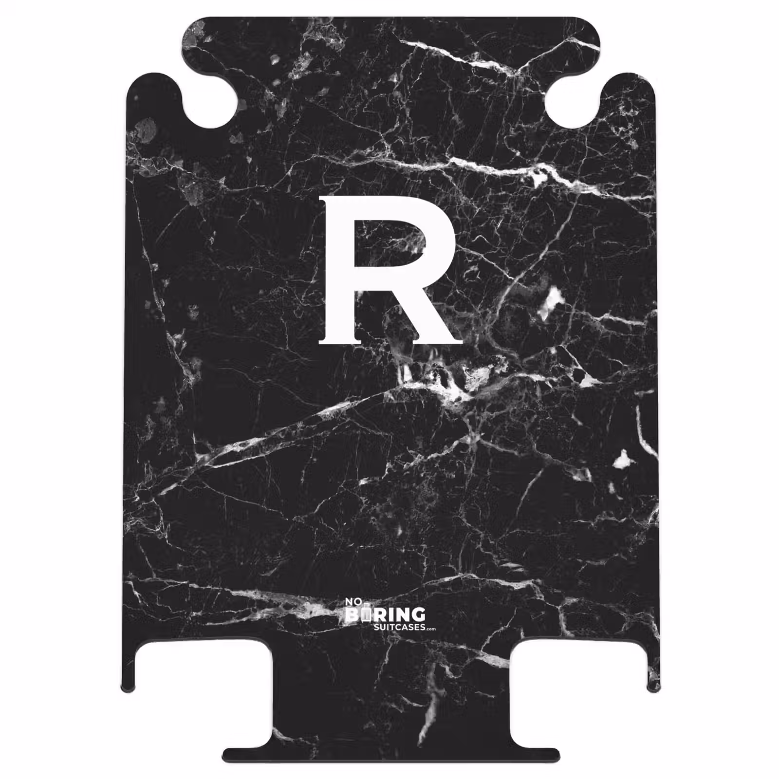 CaseSwap™ - Impression marbrée - Lettre R - Noir — 1