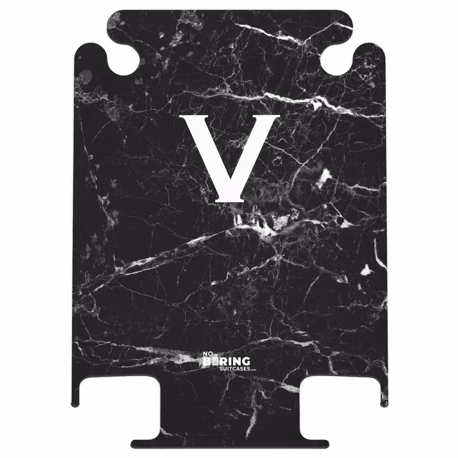 CaseSwap™ - Impression marbrée - Noir - Lettre V — 1