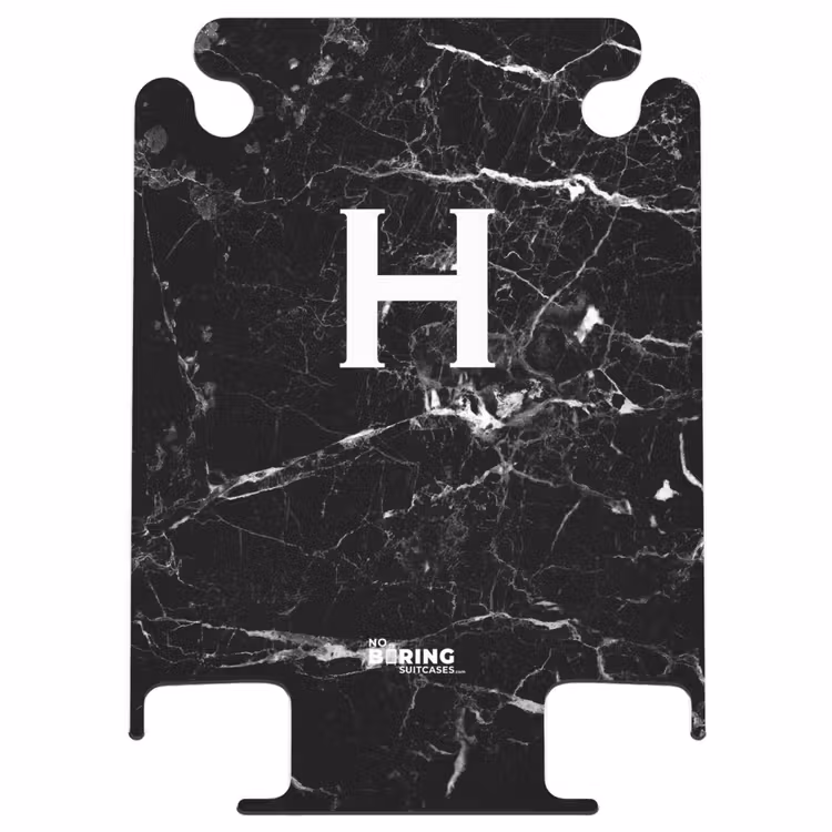CaseSwap™ - Aspect marbré - Lettre H - Noir — 1