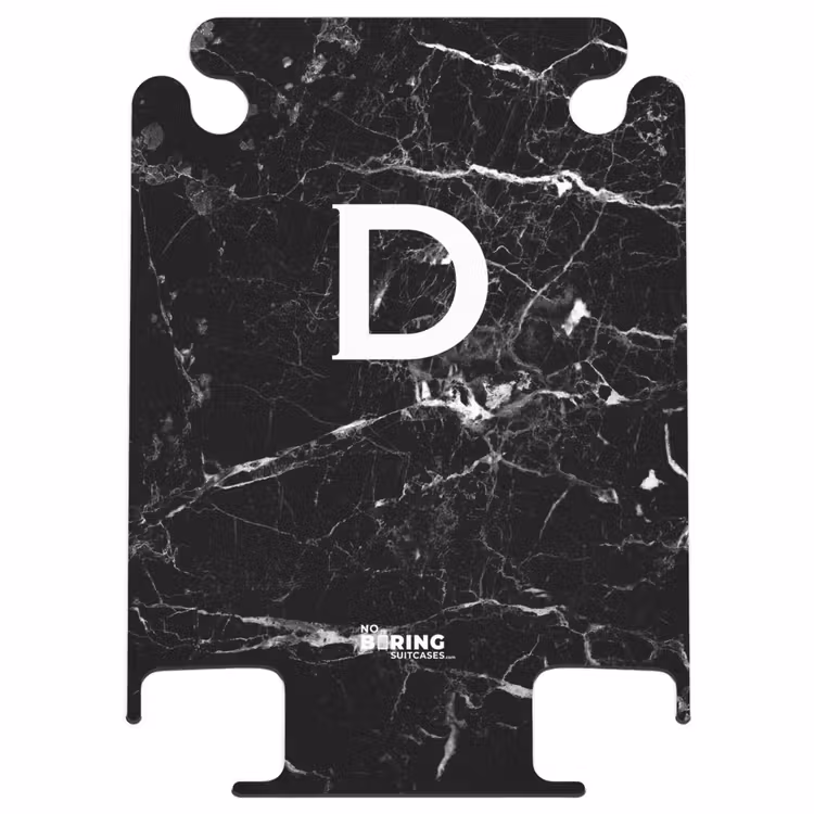 CaseSwap™ - Aspect marbré - Noir - Lettre D - Marbre — 1