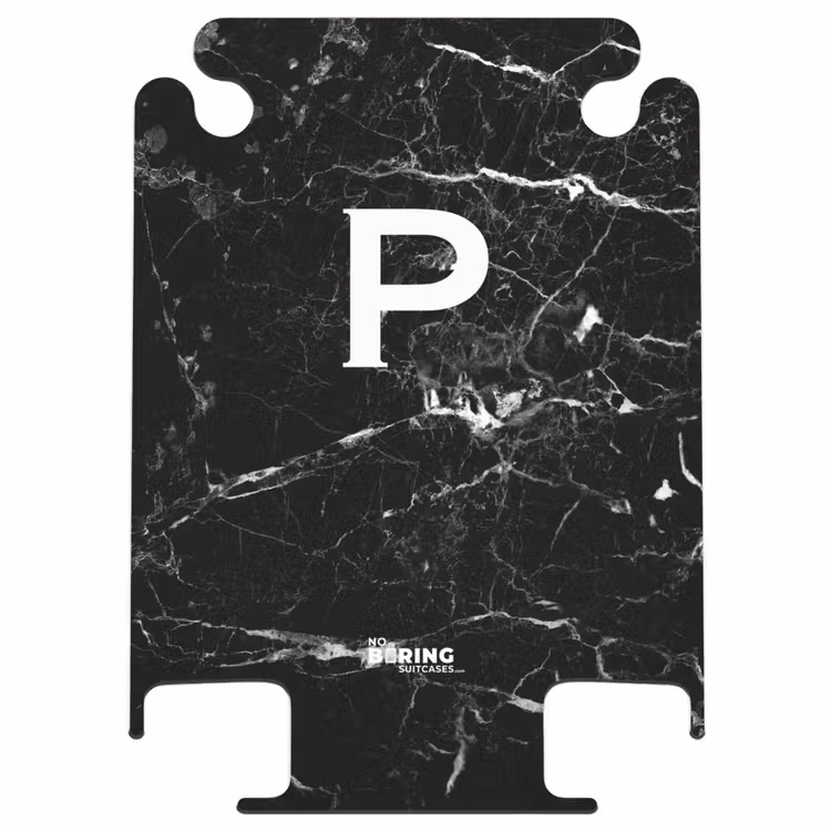 CaseSwap - Impression marbrée - Lettre P - Noir — 1