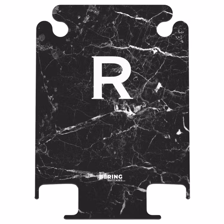 CaseSwap™ - Impression marbrée - Lettre R - Noir — 1