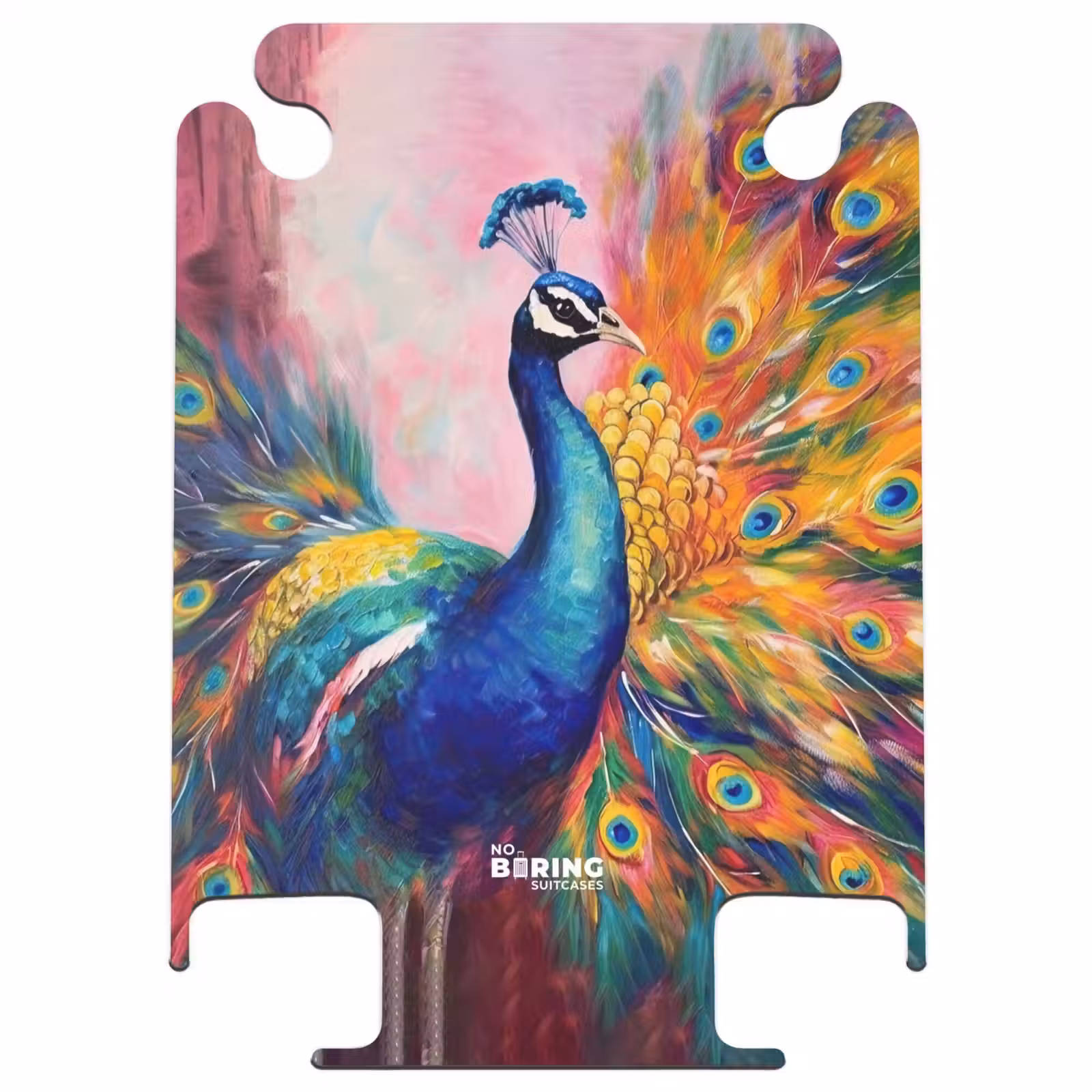 CaseSwap™ - Portrait coloré d'un paon à l'huile — 1