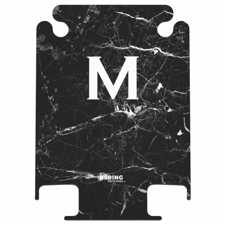 CaseSwap™ - Lettre M - Impression marbrée - Noir - Luxe — 1