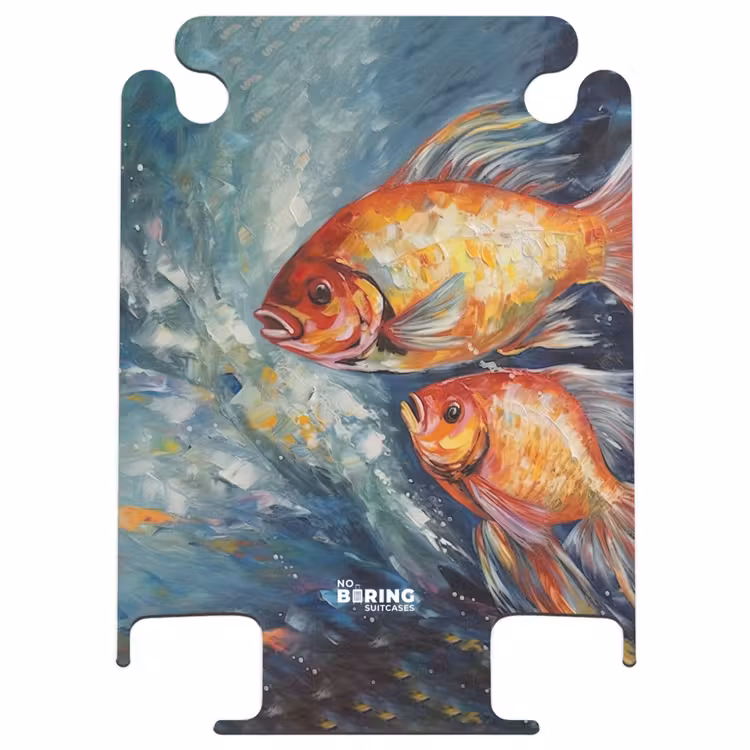 CaseSwap™ - Peinture à l'huile de 2 poissons rouges dans l'eau — 1